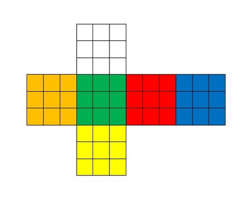 3 en raya en un cubo de rubik 2