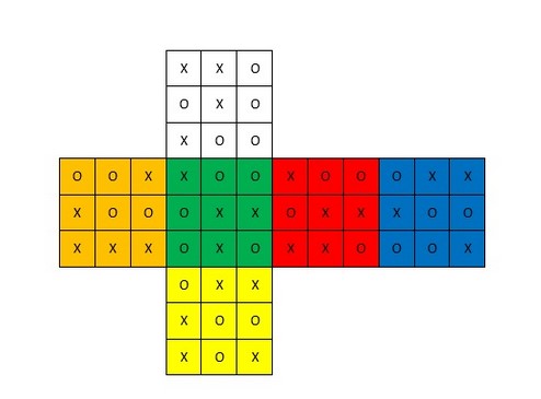 3 en raya en un cubo de rubik 6