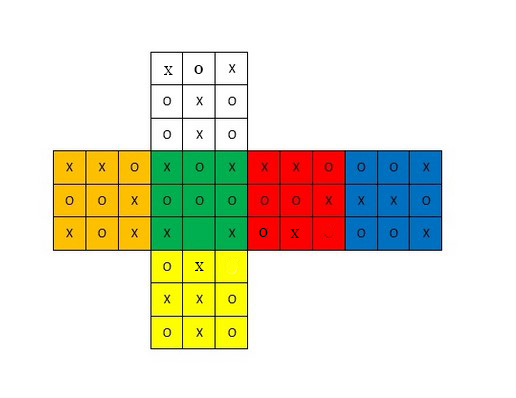 3 en raya en un cubo de rubik 7