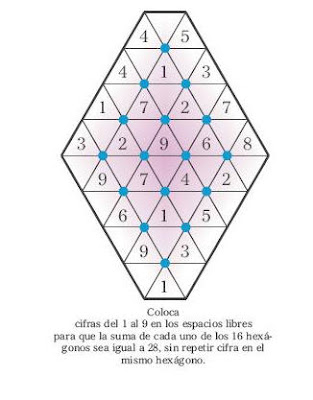 Acertijo matematico panal numerico 1