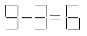 Acertijos con cerillas manten la igualdad 1