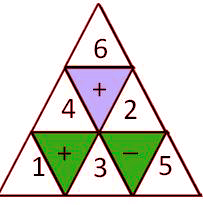 Completa el triangulo 4 4