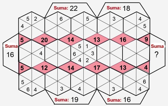 Completa los hexagonos puzzle numero 2