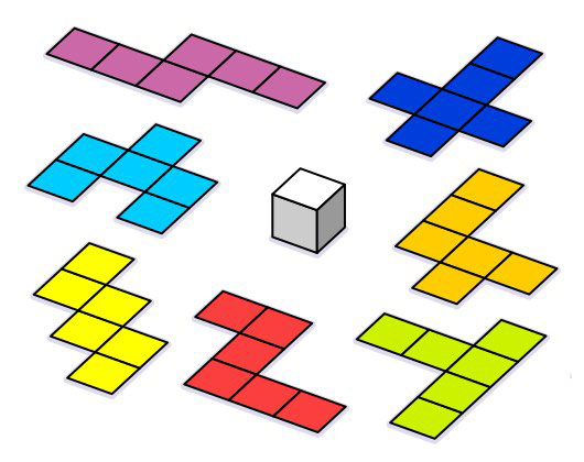 Cubo desarrollado puzzle 1