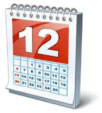 Fechas del calendario 2