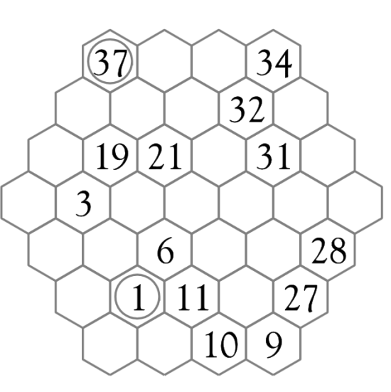 Hidato puzzle numerico 2