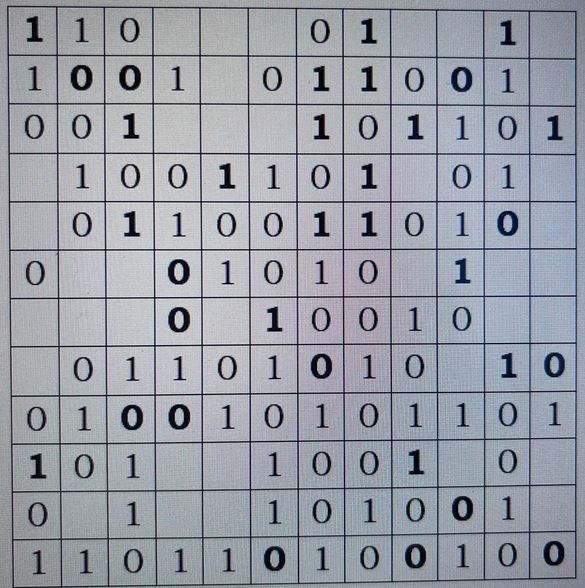 Kurosu el sudoku binario 1