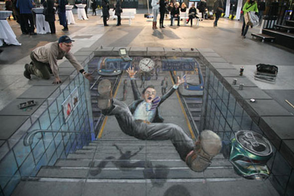 Pintura anamorfica de julian beever 1