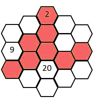 Rellena el hexagono 1