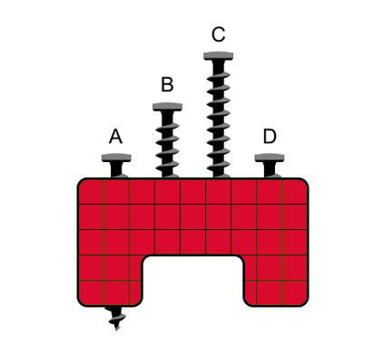 Tornillos iguales acertijo facil 1