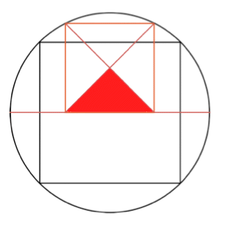 Triangulo rojo acertijo geometrico 1