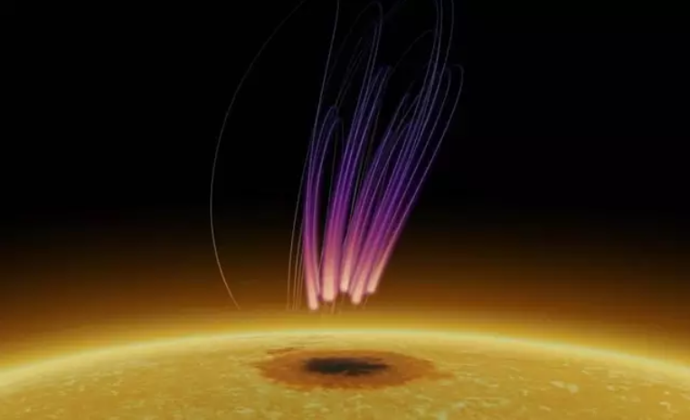 La aurora descubierta sobre el Sol