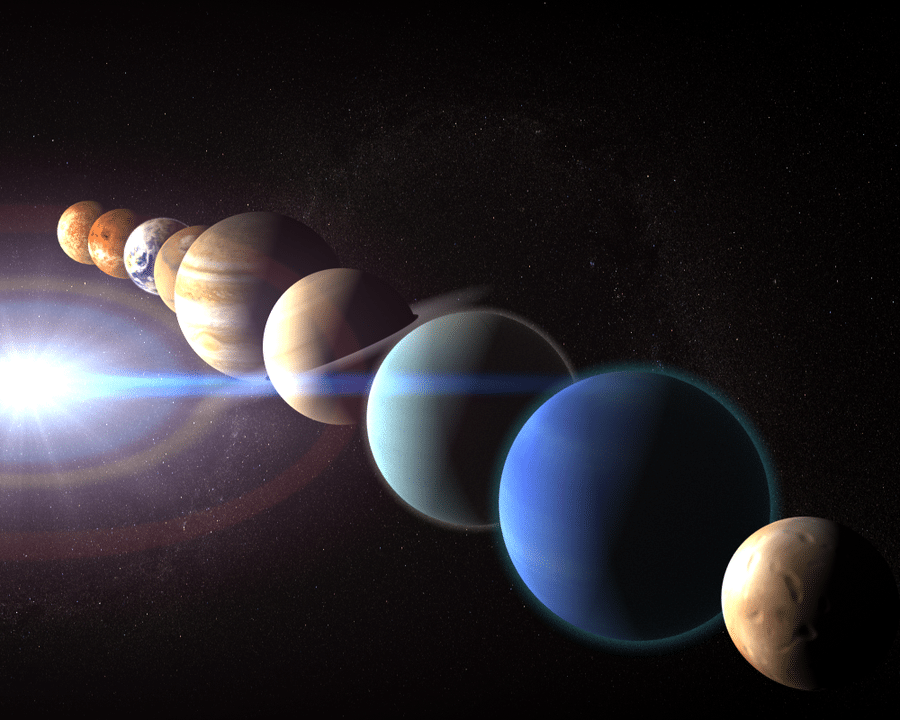La inusual alineación de planetas