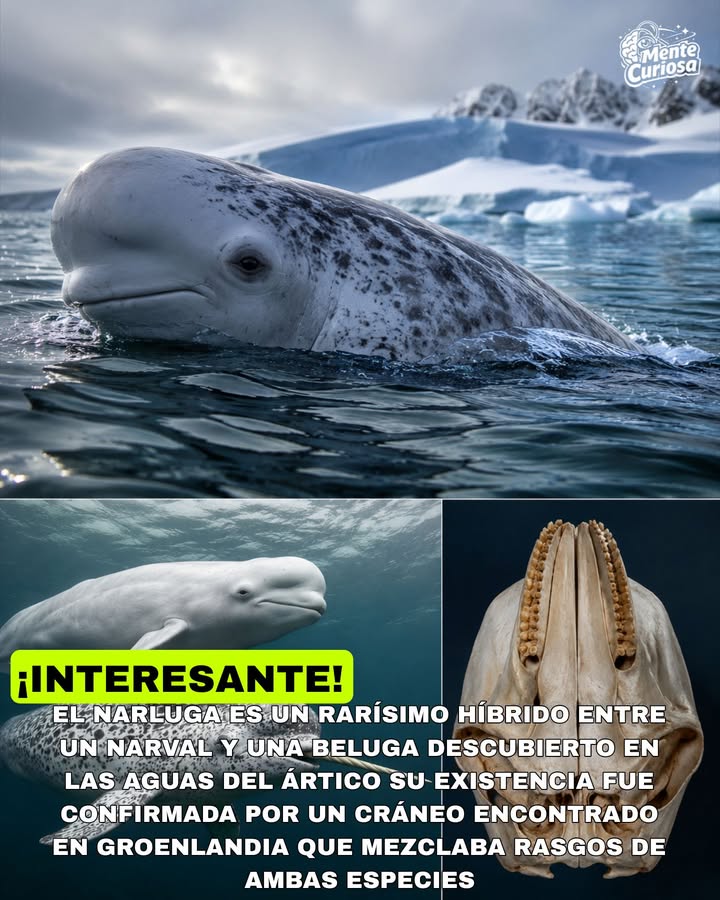 🚨🐋🦄😳 EXISTE UN EXTRAÑO HÍBRIDO ENTRE NARVAL Y BELUGA CONOCIDO COMO "NARLUGA"