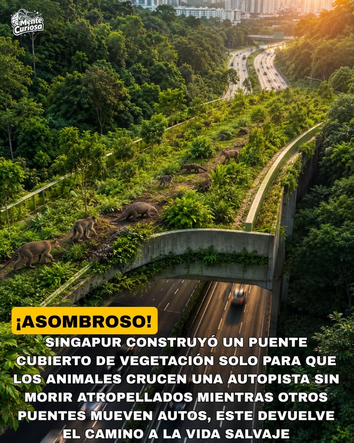 🚨🌿🐒😳 SINGAPUR CONSTRUYÓ UN PUENTE QUE NO FUE DISEÑADO PARA AUTOS NI PERSONAS