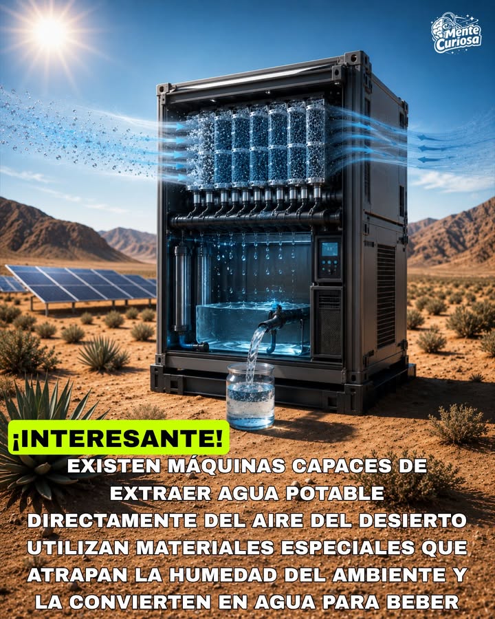 🚨💧🏜️😳 INVENTARON UNA MÁQUINA CAPAZ DE SACAR AGUA POTABLE DEL AIRE DEL DESIERTO