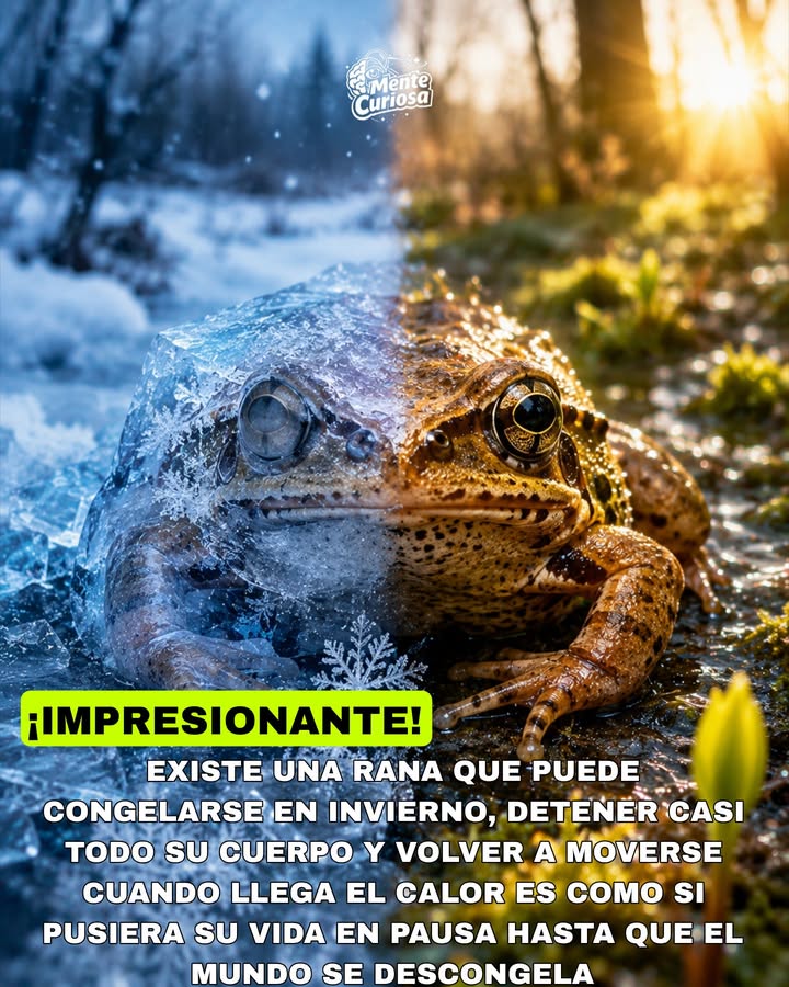 🚨🐸❄️😳 EXISTE UNA RANA QUE PUEDE CONGELARSE DURANTE EL INVIERNO Y “REVIVIR” CUANDO LLEGA EL CALOR