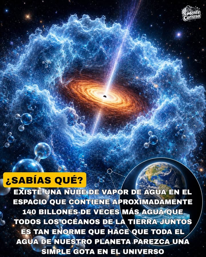 🚨🌌😳 EXISTE UNA NUBE DE AGUA EN EL ESPACIO QUE CONTIENE MÁS AGUA QUE TODOS LOS OCÉANOS DE LA TIERRA JUNTOS