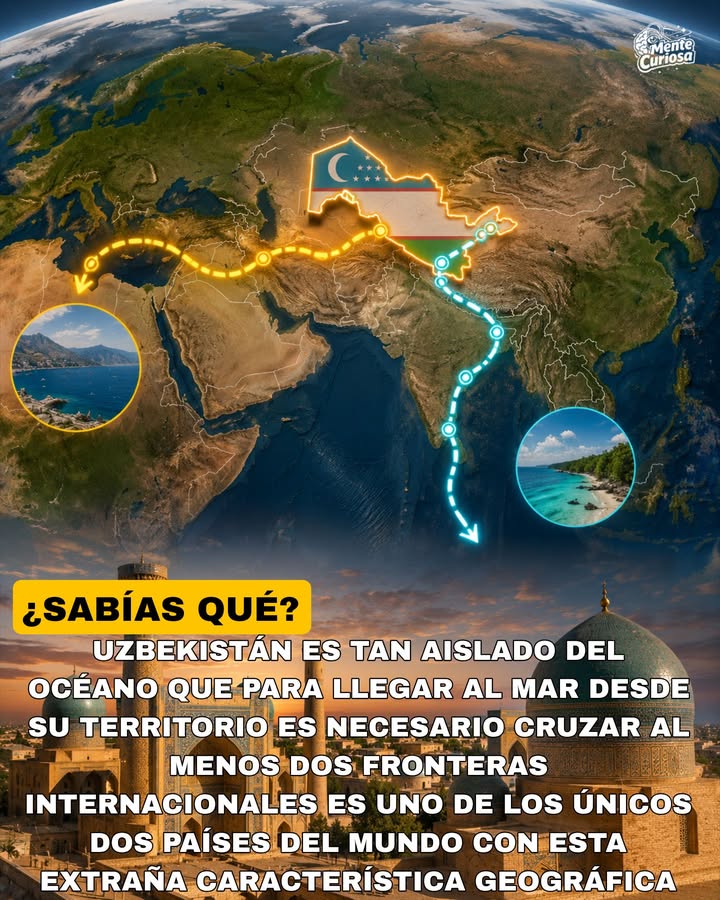 🚨🌍😳 UZBEKISTÁN ES UNO DE LOS ÚNICOS DOS PAÍSES DEL MUNDO "DOBLEMENTE SIN SALIDA AL MAR"