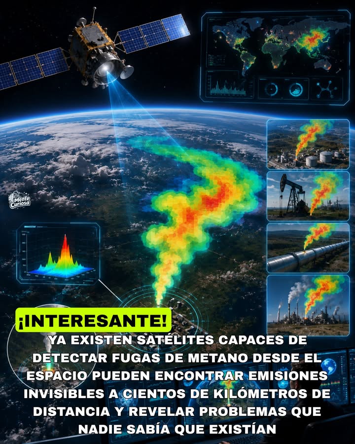 🚨🛰️🌍😳 YA EXISTEN SATÉLITES CAPACES DE DETECTAR FUGAS DE METANO DESDE EL ESPACIO