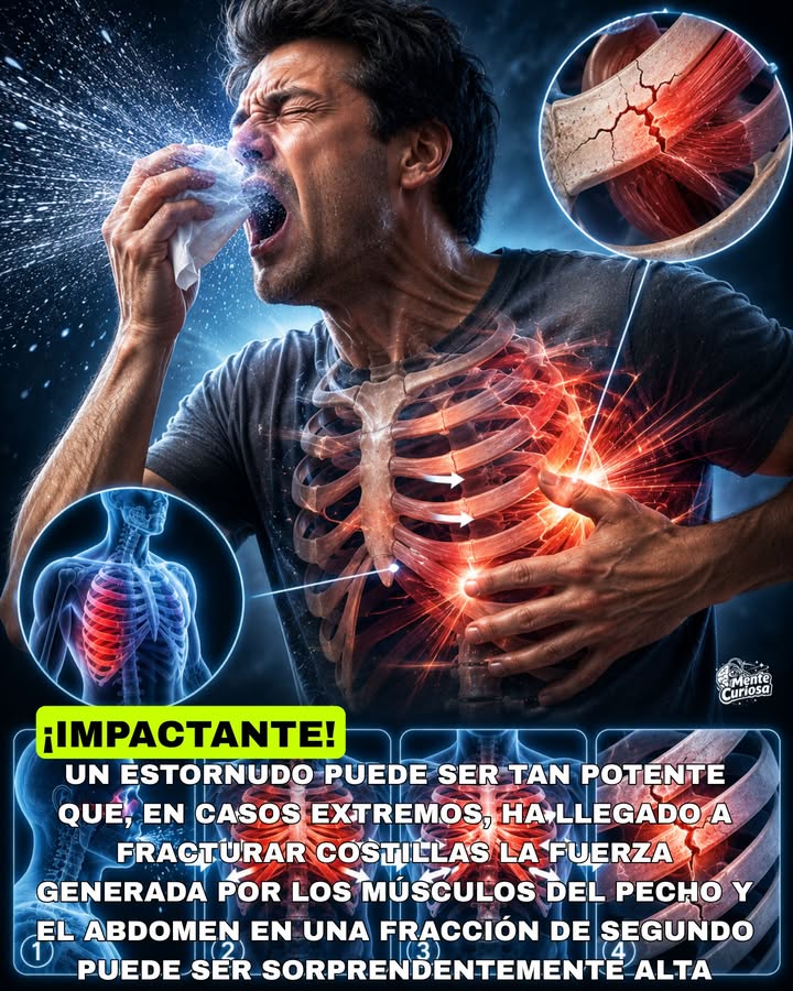 🚨🤧💥😳 UN ESTORNUDO PUEDE SER TAN VIOLENTO QUE EN CASOS EXTREMOS HA LLEGADO A FRACTURAR COSTILLAS