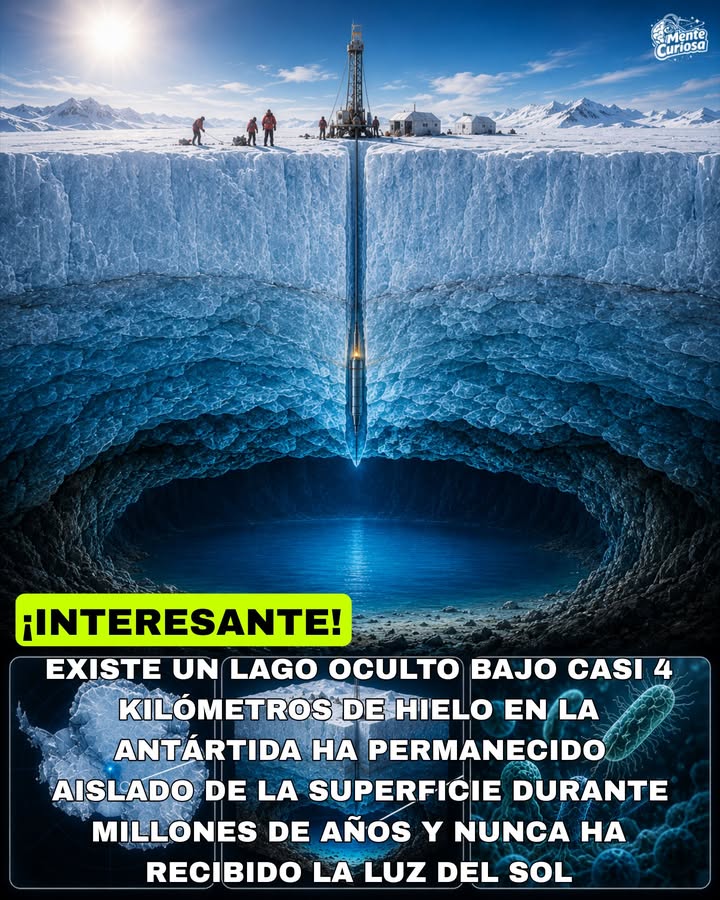🚨🧊😳 EXISTE UN LAGO EN LA ANTÁRTIDA QUE HA ESTADO SEPULTADO BAJO EL HIELO DURANTE MILLONES DE AÑOS