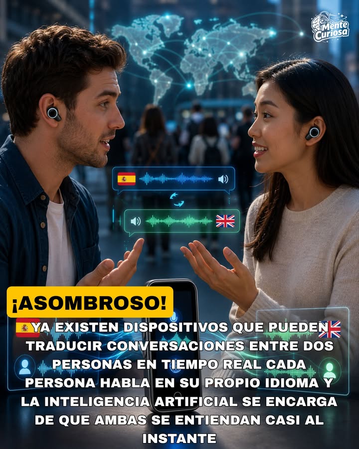 🚨🤖🗣️😳 YA EXISTEN DISPOSITIVOS QUE PUEDEN TRADUCIR CONVERSACIONES ENTRE DOS PERSONAS EN TIEMPO REAL