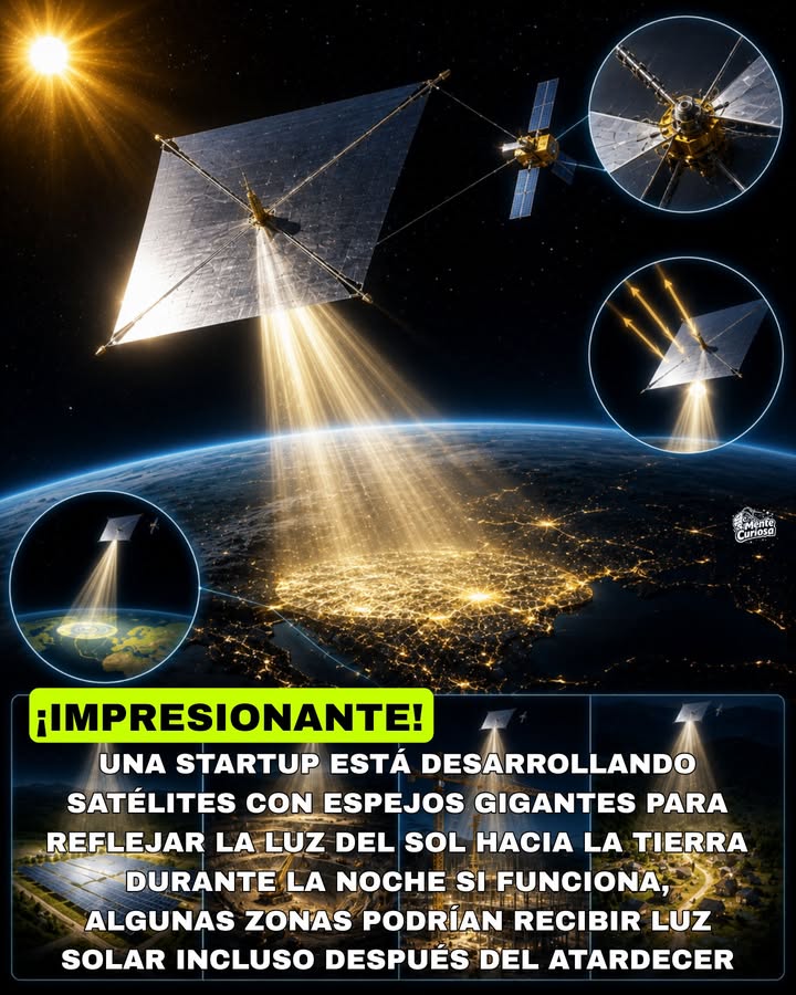 🚨🛰️☀️😳 UNA EMPRESA QUIERE ILUMINAR LA NOCHE REFLEJANDO LUZ SOLAR DESDE EL ESPACIO