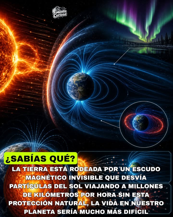 🚨🧲🌍😳 LA TIERRA TIENE UN "ESCUDO INVISIBLE" QUE NOS PROTEGE DE TORMENTAS SOLARES MORTALES
