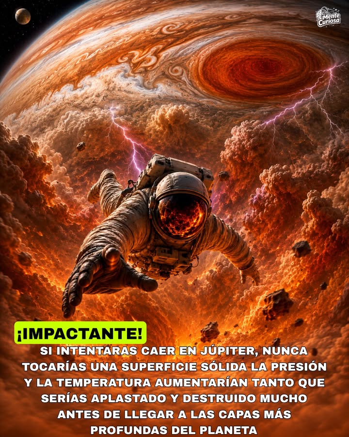 🚨🪐😳 SI INTENTARAS PARARTE SOBRE JÚPITER, NUNCA LLEGARÍAS A UNA SUPERFICIE SÓLIDA