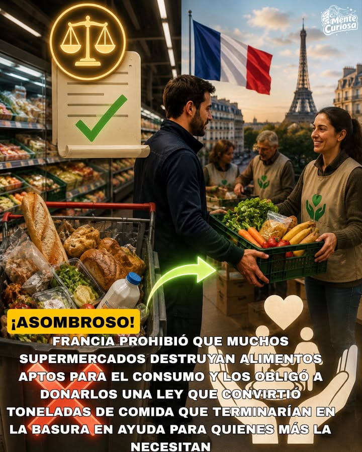 🚨🥖🇫🇷😳 FRANCIA FUE EL PRIMER PAÍS EN PROHIBIR QUE LOS SUPERMERCADOS DESTRUYAN ALIMENTOS APTOS PARA EL CONSUMO