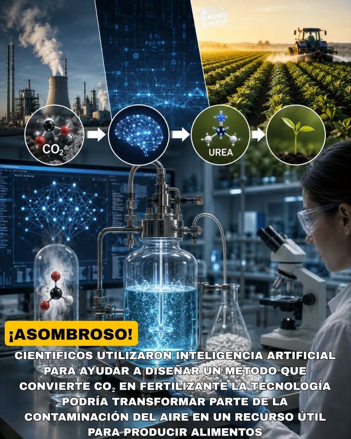 🚨🌫️🧪😳 CIENTÍFICOS DESARROLLARON UN MÉTODO PARA CONVERTIR DIÓXIDO DE CARBONO EN FERTILIZANTE