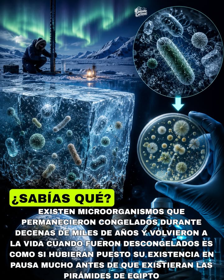 🚨🦠❄️😳 EXISTEN MICROORGANISMOS QUE HAN PERMANECIDO CONGELADOS DURANTE DECENAS DE MILES DE AÑOS Y VOLVIERON A LA VIDA