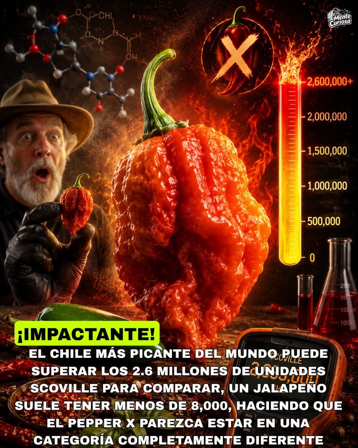 🚨🌶️🔥😳 EL CHILE MÁS PICOSO DEL MUNDO PUEDE SER TAN INTENSO QUE SU PICOR SE MIDE EN MILLONES DE UNIDADES