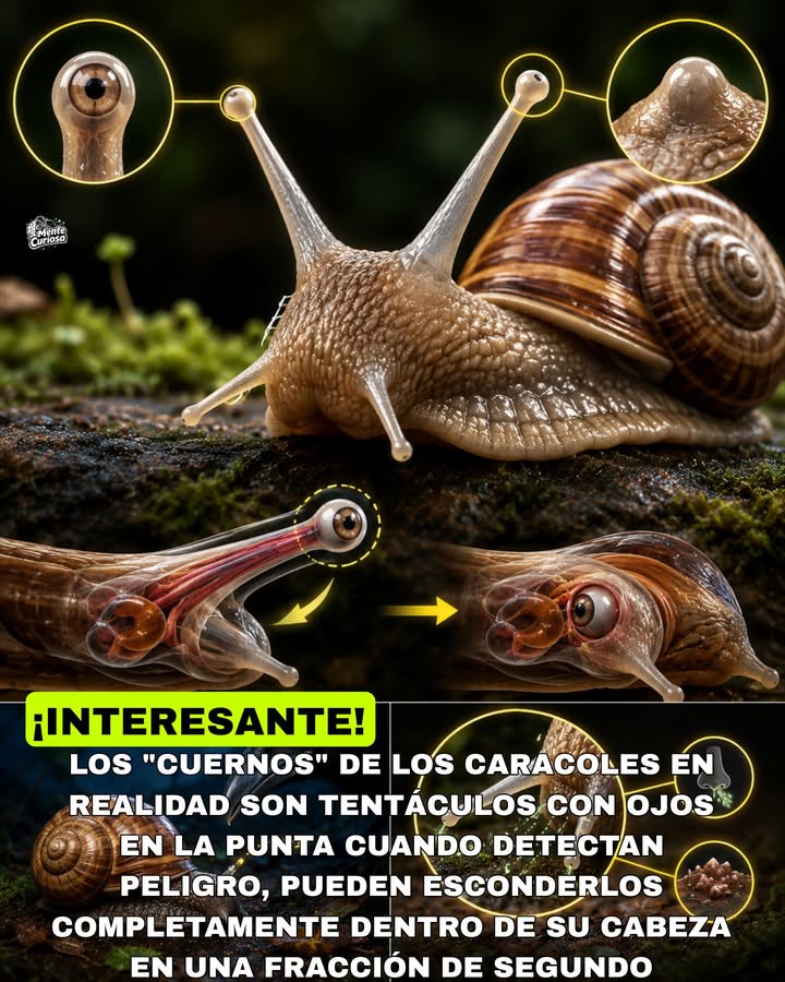 🚨🐌👀😳 LOS "CUERNOS" DE LOS CARACOLES EN REALIDAD SON SUS OJOS