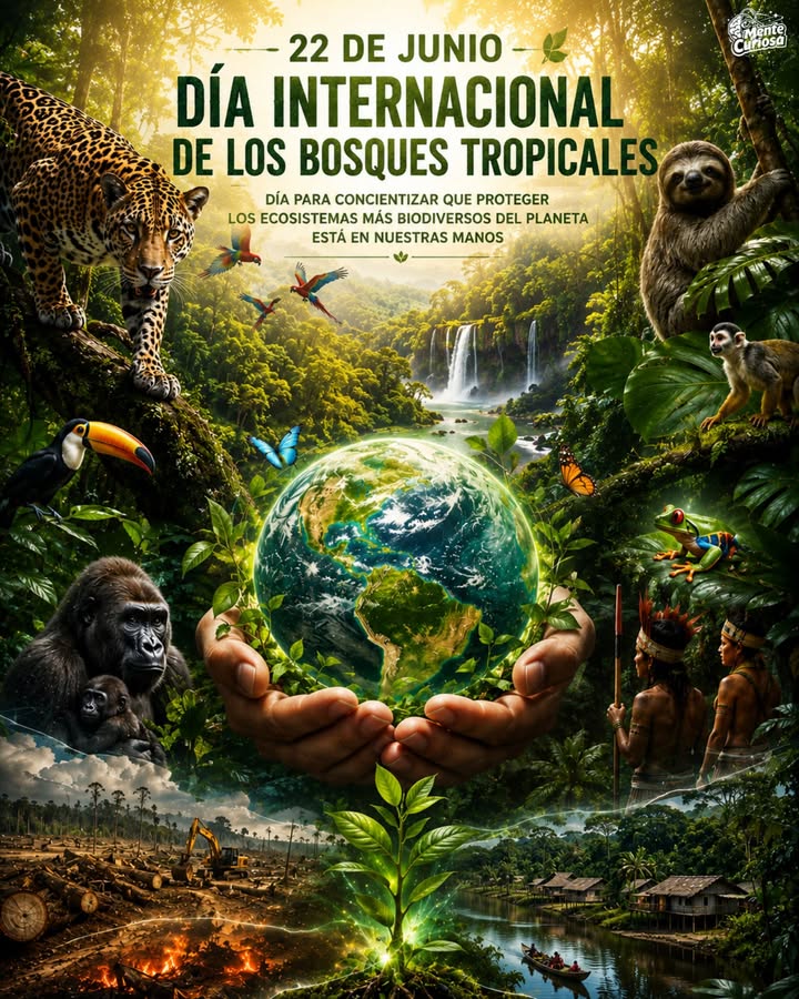 🚨🌴🌎😳 HOY 22 DE JUNIO SE CELEBRA EL DÍA INTERNACIONAL DE LOS BOSQUES TROPICALES