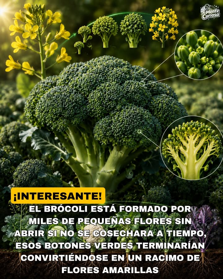 🚨🥦😳 EL BRÓCOLI NO ES UNA VERDURA, ES UN ENORME RAMILLETE DE FLORES SIN ABRIR