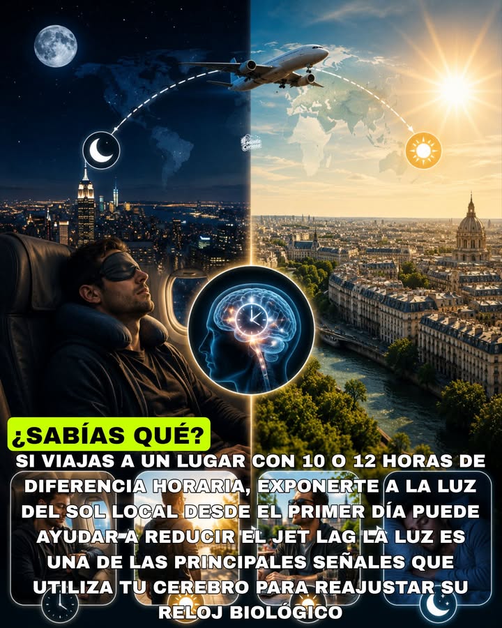 🚨✈️🌍😳 SI VIAJAS A UN PAÍS CON UNA DIFERENCIA HORARIA DE 10 O 12 HORAS, HAY UN TRUCO QUE PUEDE AYUDAR A REDUCIR EL JET LAG