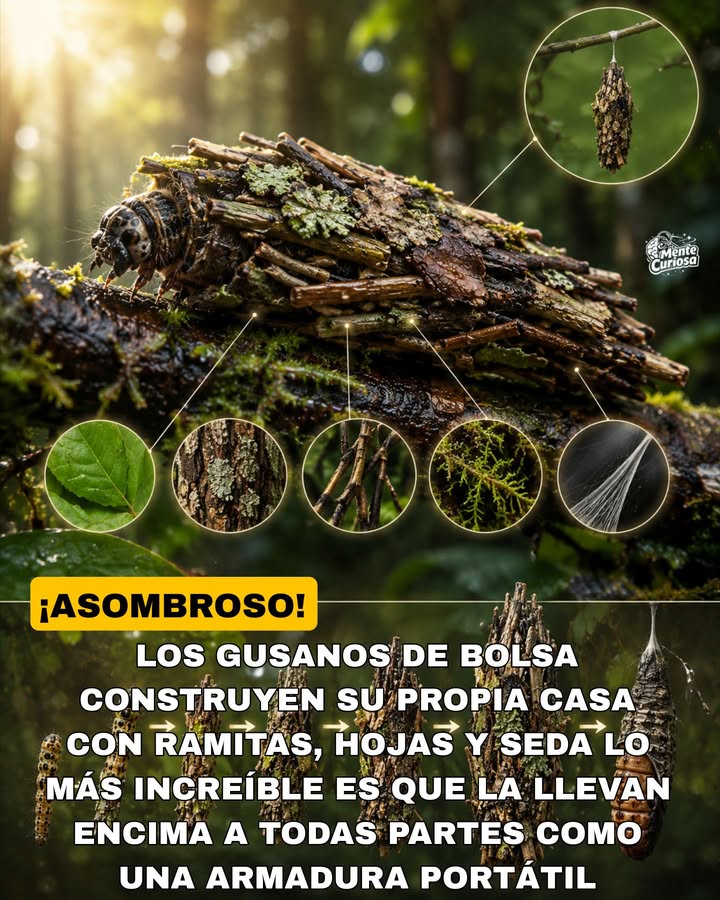 🚨🐛🏠😳 EXISTEN ORUGAS QUE CONSTRUYEN SU PROPIA CASA PORTÁTIL Y LA LLEVAN A TODAS PARTES