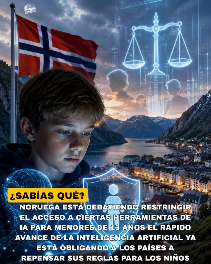 🚨🇳🇴🤖😳 NORUEGA HA PROPUESTO ESTABLECER UNA EDAD MÍNIMA PARA EL USO DE ALGUNAS TECNOLOGÍAS DE IA POR PARTE DE MENORES