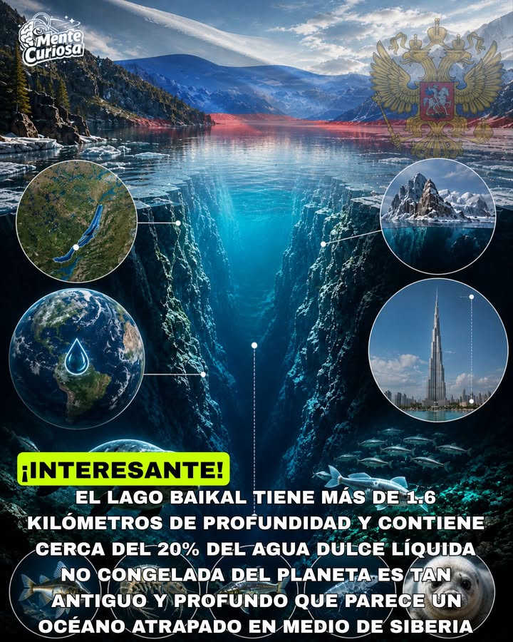🚨🌊😳 EL LAGO MÁS PROFUNDO DEL PLANETA TIENE MÁS DE 1.6 KILÓMETROS DE PROFUNDIDAD