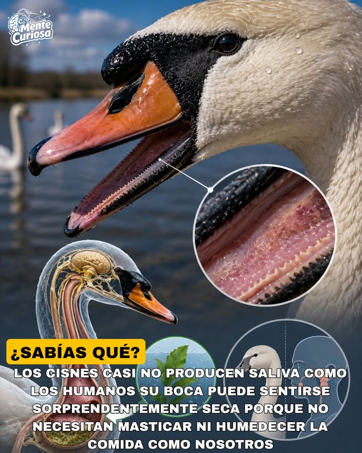 🚨🦢😳 LOS CISNES PRÁCTICAMENTE NO PRODUCEN SALIVA COMO LOS HUMANOS