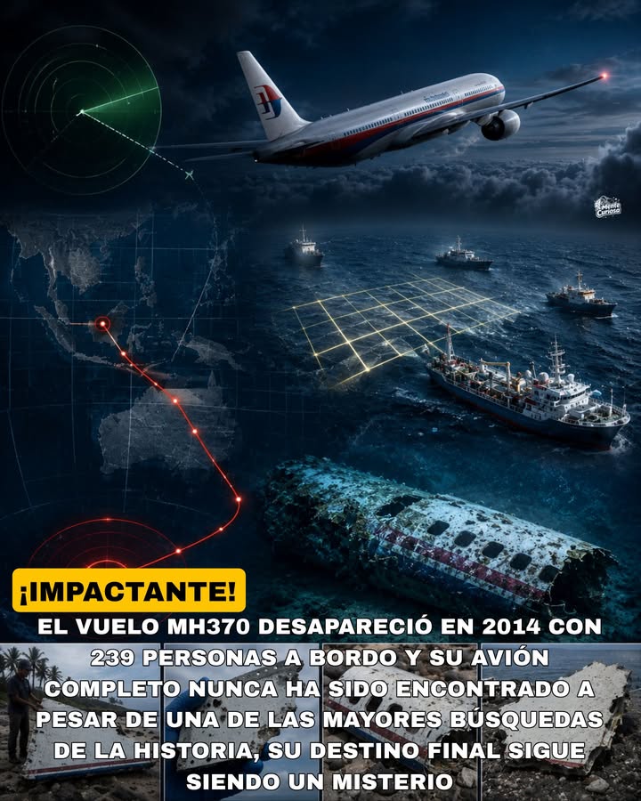 🚨✈️🌊😳 EL VUELO MH370 DESAPARECIÓ CON 239 PERSONAS A BORDO Y SIGUE SIENDO UNO DE LOS MAYORES MISTERIOS DE LA AVIACIÓN MODERNA