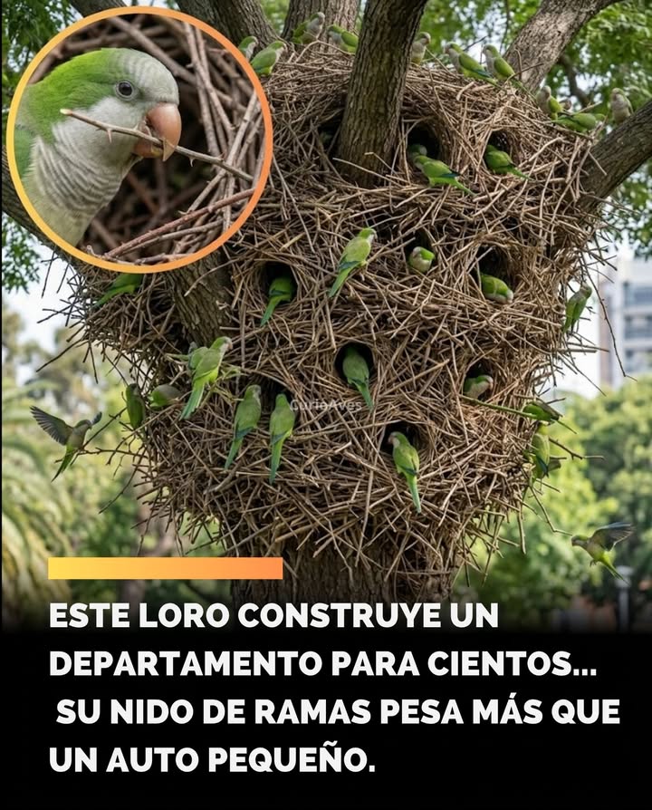 In the plains and open forests of South America, a huge mass of branches stands out among the trees as if someone had built a sm...