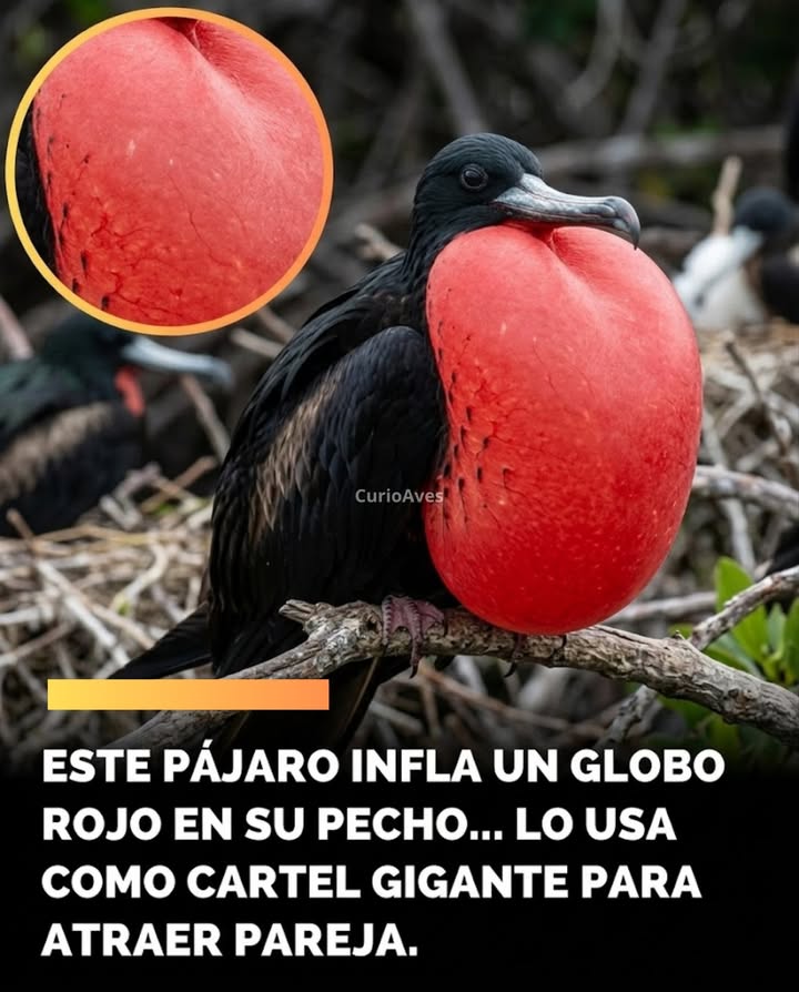 On the tropical coasts of America, a huge bird blackflies for hours without even moving its wings