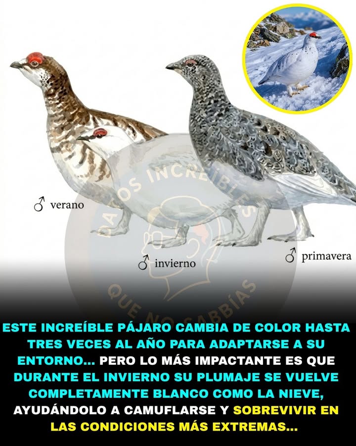 🐦❄️🚨 EL AVE QUE DESAPARECE EN LA NIEVE… Y CAMBIA DE COLOR PARA SOBREVIVIR