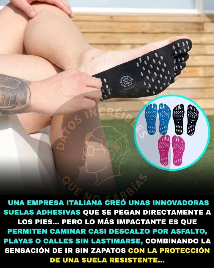 👣🏖️🚨 CREARON “SANDALIAS INVISIBLES” QUE SE PEGABAN DIRECTAMENTE A LOS PIES