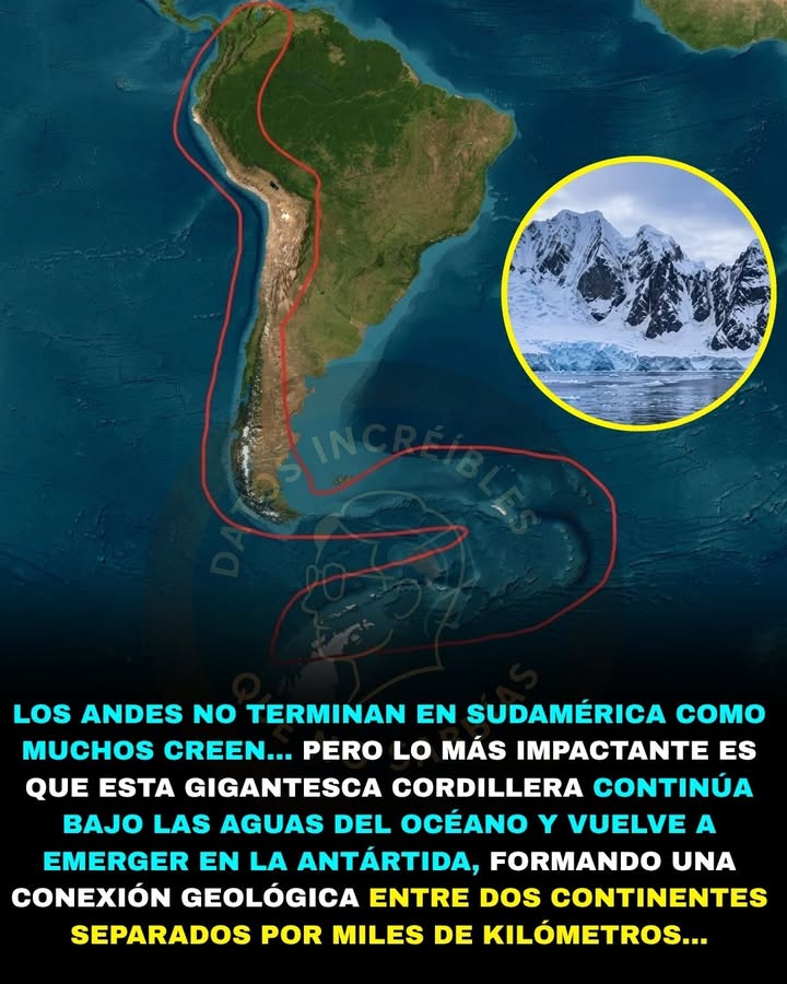 ⛰️🌎🚨 LOS ANDES NO TERMINAN EN SUDAMÉRICA… CONTINÚAN HASTA LA ANTÁRTIDA