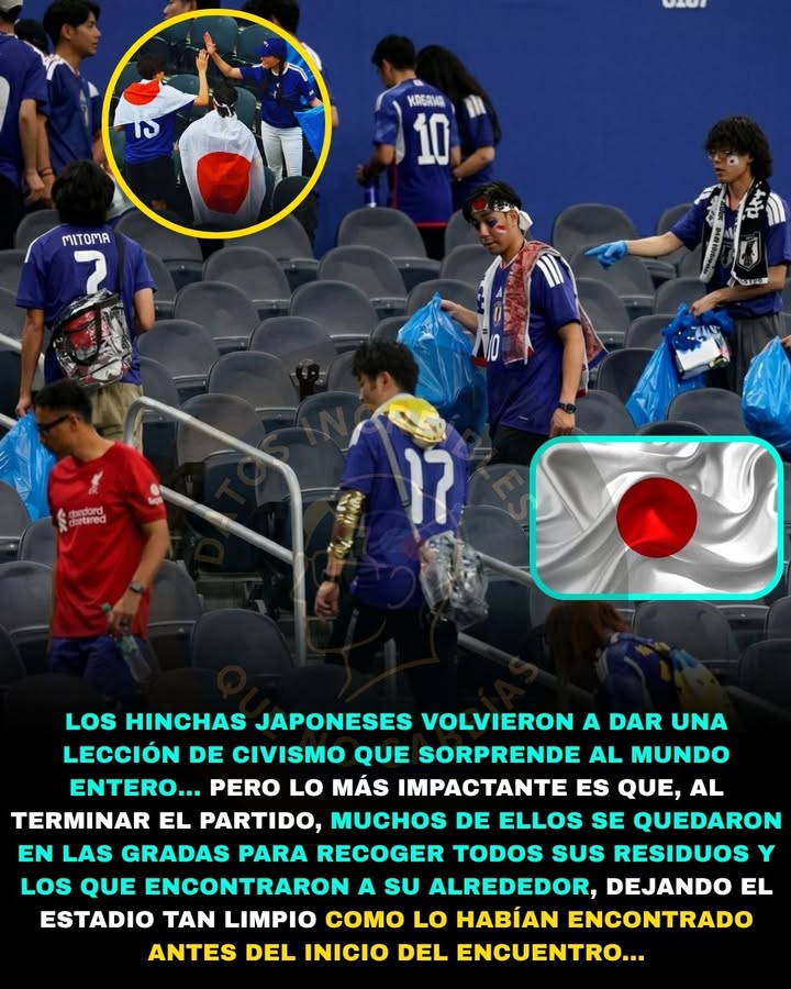 🇯🇵🧹🌍 LOS HINCHAS JAPONESES VOLVIERON A DAR EL EJEMPLO… Y EL MUNDIAL 2026 LOS APLAUDE