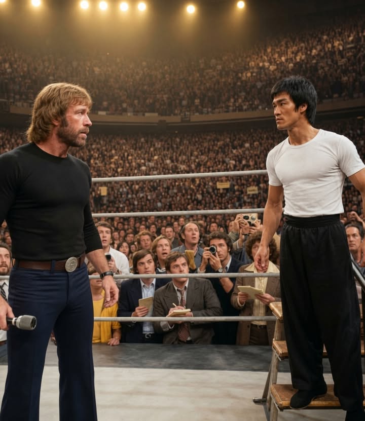 Chuck Norris le dijo a 10,000 fans de Bruce Lee que huyó de la pelea —Bruce subió al ring